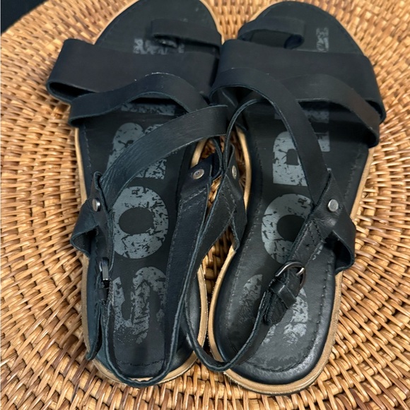Sorel Black Strappy Sandals - Picture 3 of 5